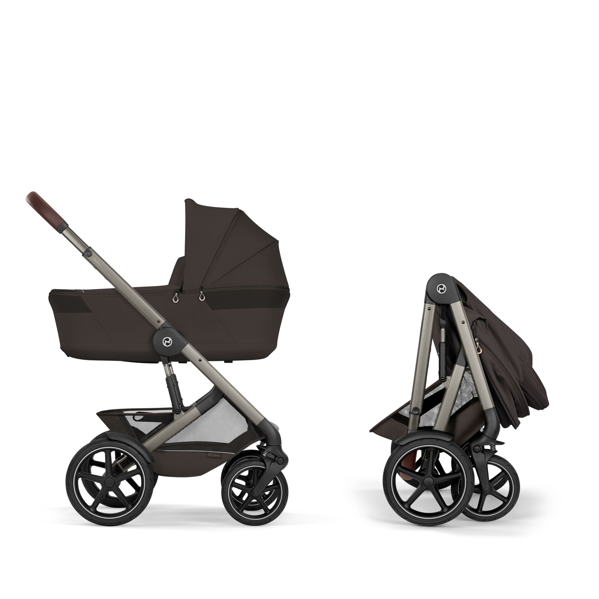 CYBEX TALOS S LUX Kombinovaný kočík so skladacou vaničkou TAUPE CHOCOLATE BROWN 2026