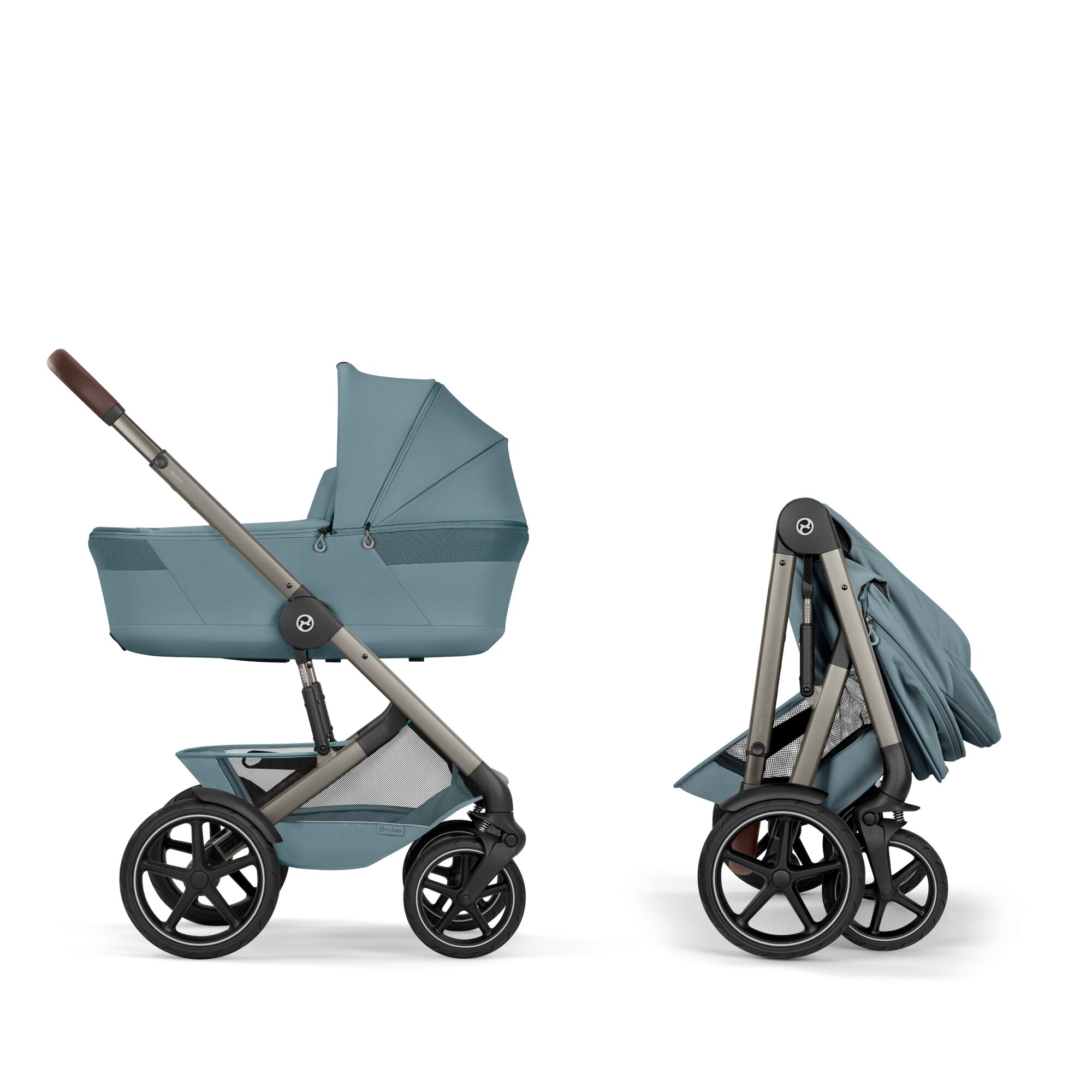 CYBEX TALOS S LUX Kombinovaný kočík so skladacou vaničkou TAUPE STORMY BLUE 2026