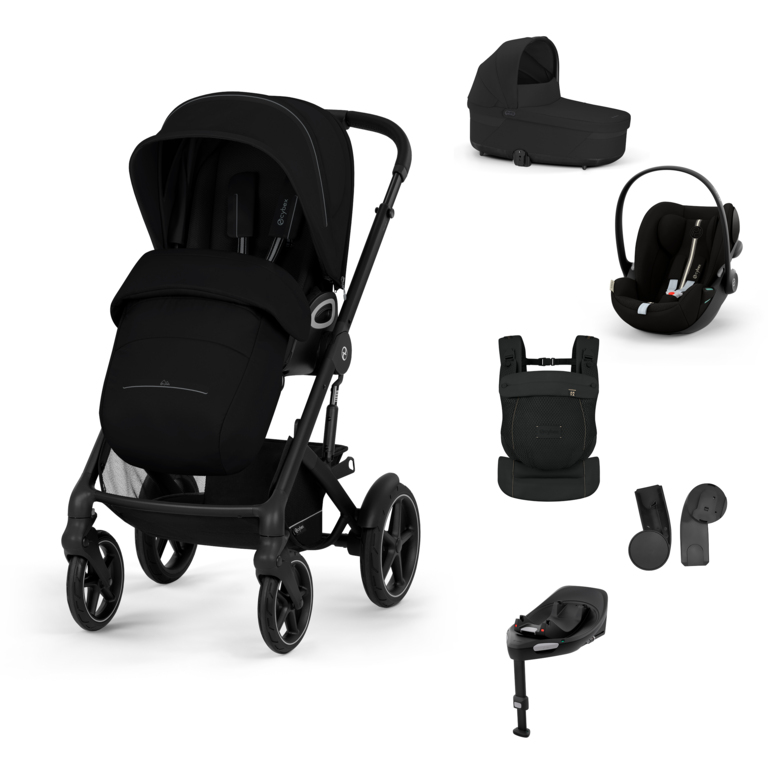 CYBEX TALOS S LUX S BUNDLE SET M + nosič AMYA 2026 Moon Black - black rám
