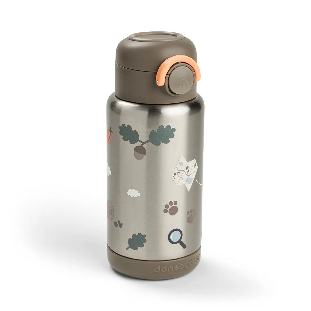 DONE BY DEER Detská termoska so slamkou Tiny Trails - piesková