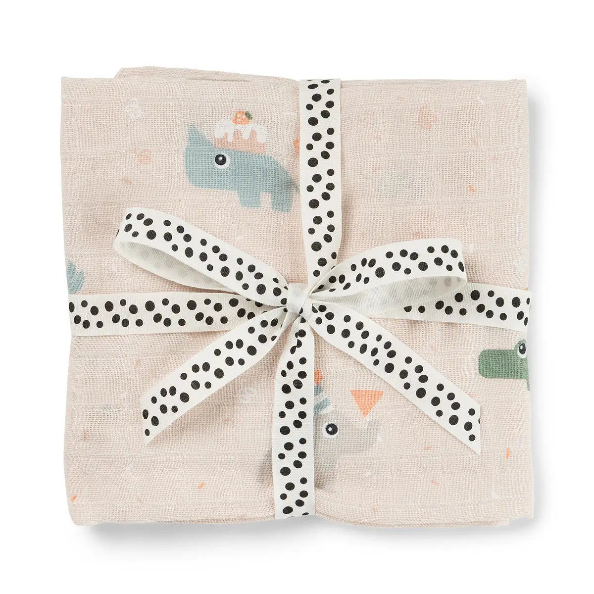 DONE BY DEER Mušelínová zavinovacia plienka Celebration - ružová