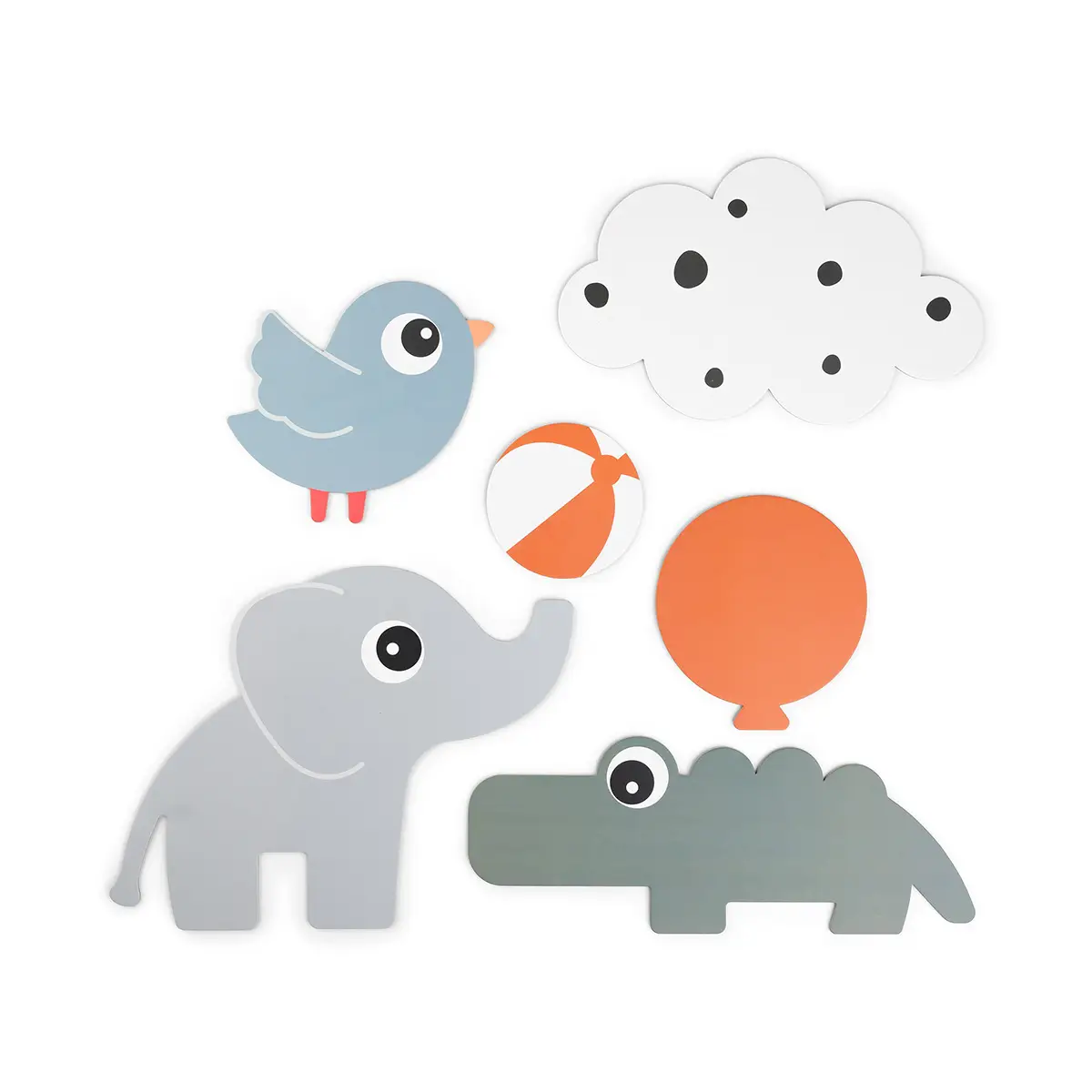 DONE BY DEER Nástěnné dekorace Deer friends - 6ks