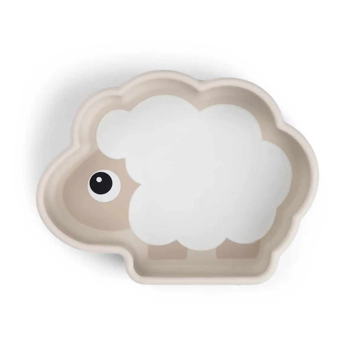 DONE BY DEER Silikonová miska Stick and Stay Sheepy - písková