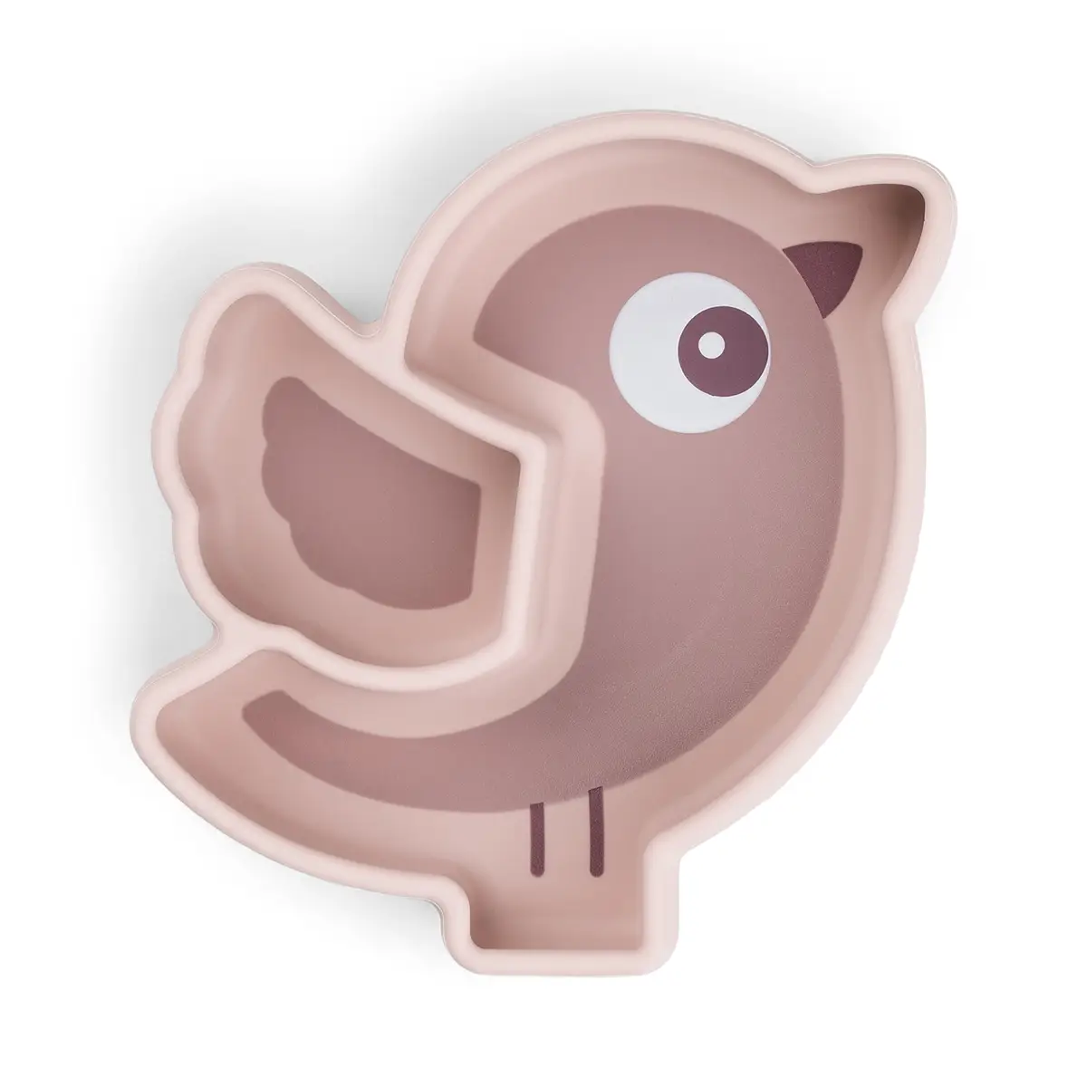 DONE BY DEER Silikonový talíř stick and stay Birdie - růžový