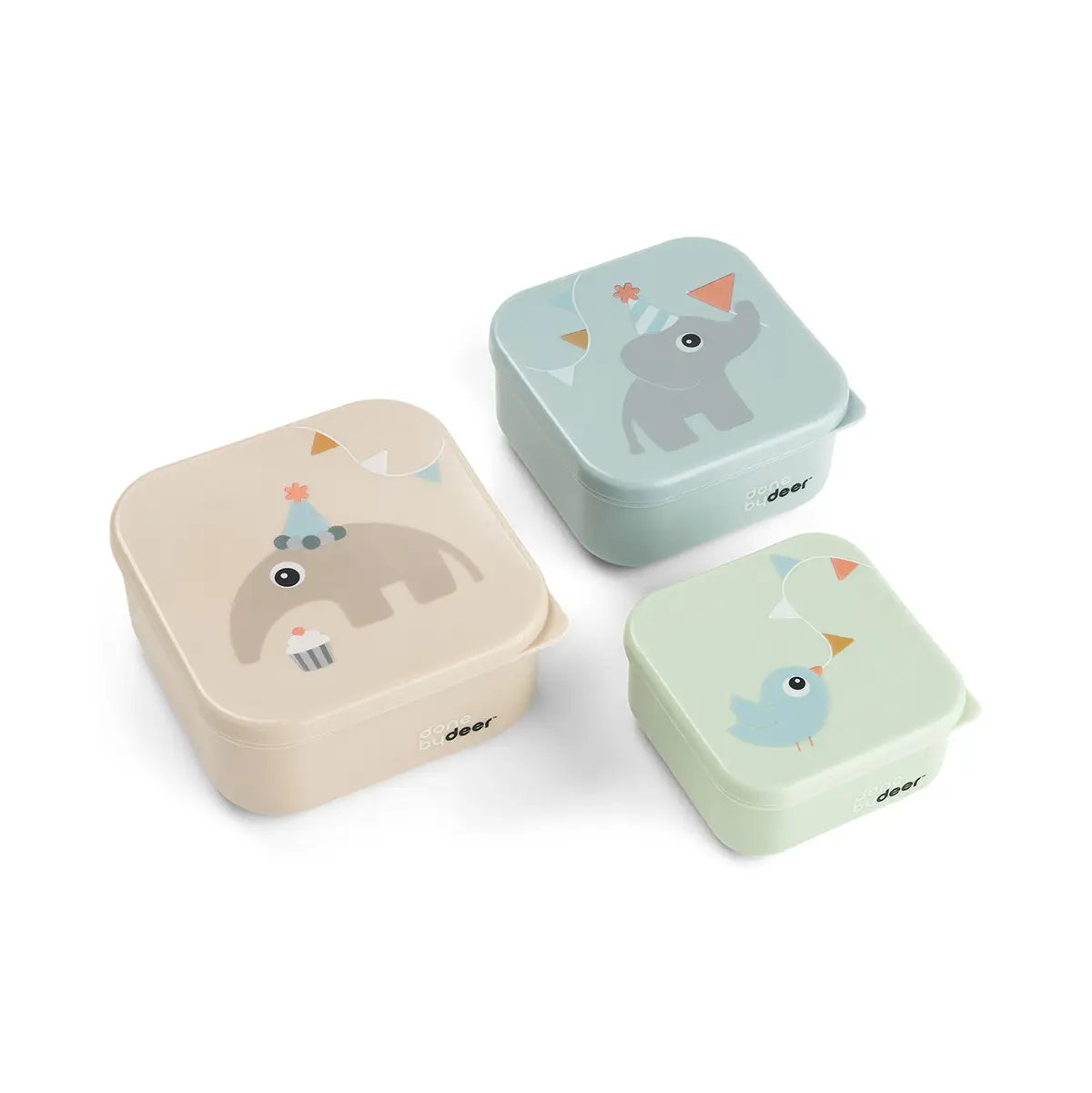 DONE BY DEER Desiatové boxy Celebration 3ks - pieskové