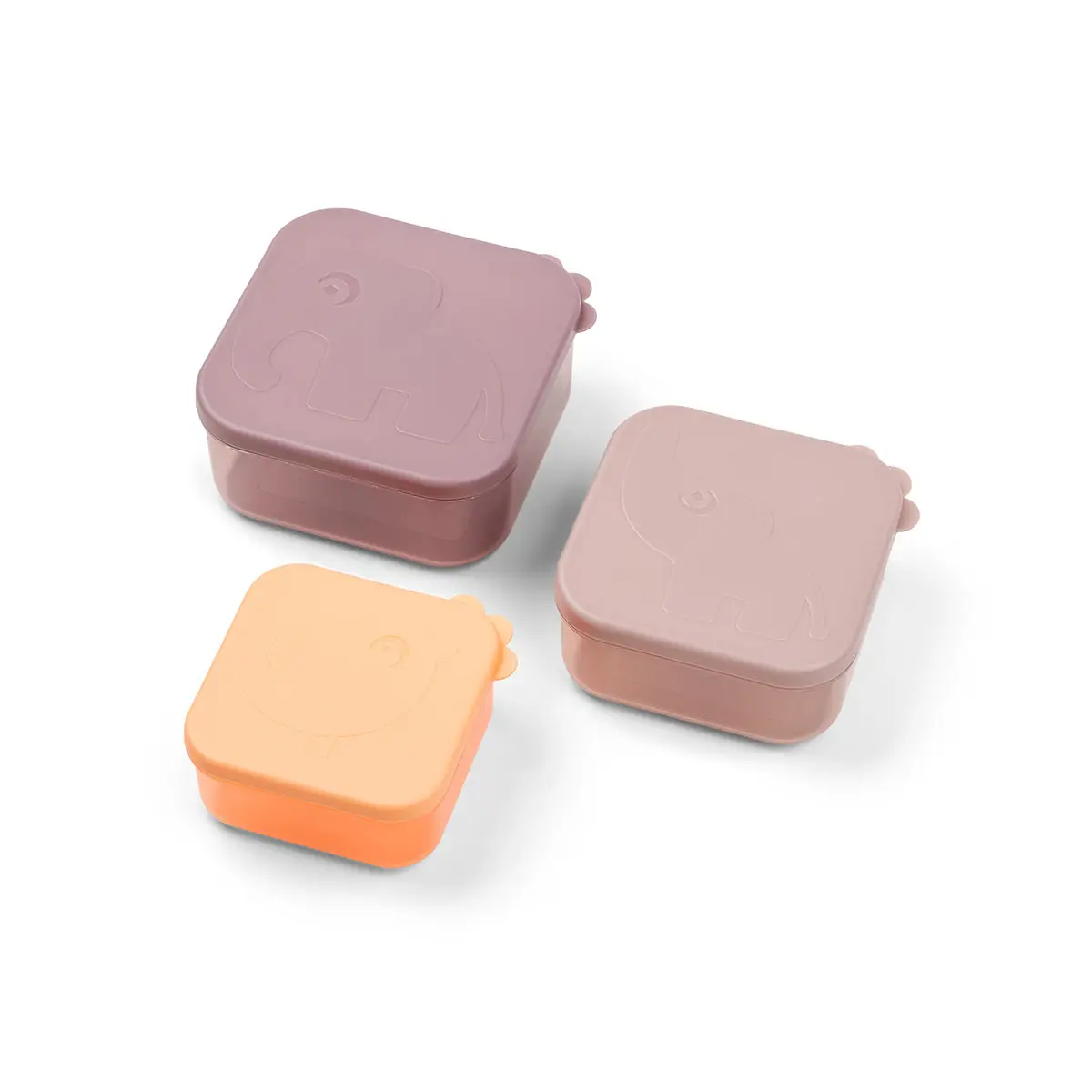 DONE BY DEER Svačinové boxy Deer friends 3ks - růžové