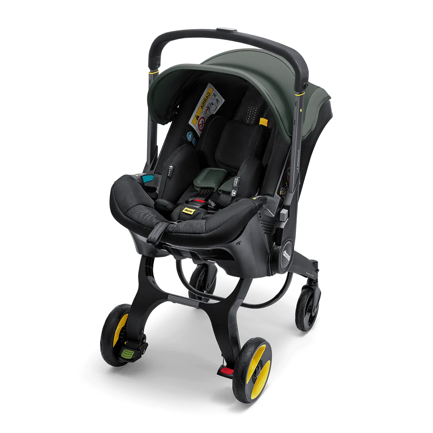 Doona I Autosedačka s integrovaným podvozkom Slate Green