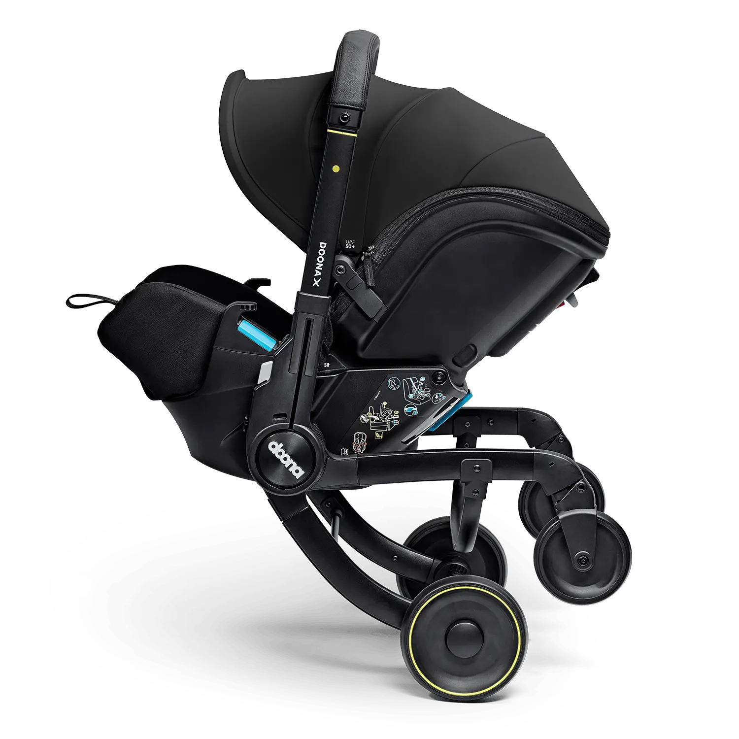 Doona X Autosedačka s integrovaným podvozkom Nitro Black