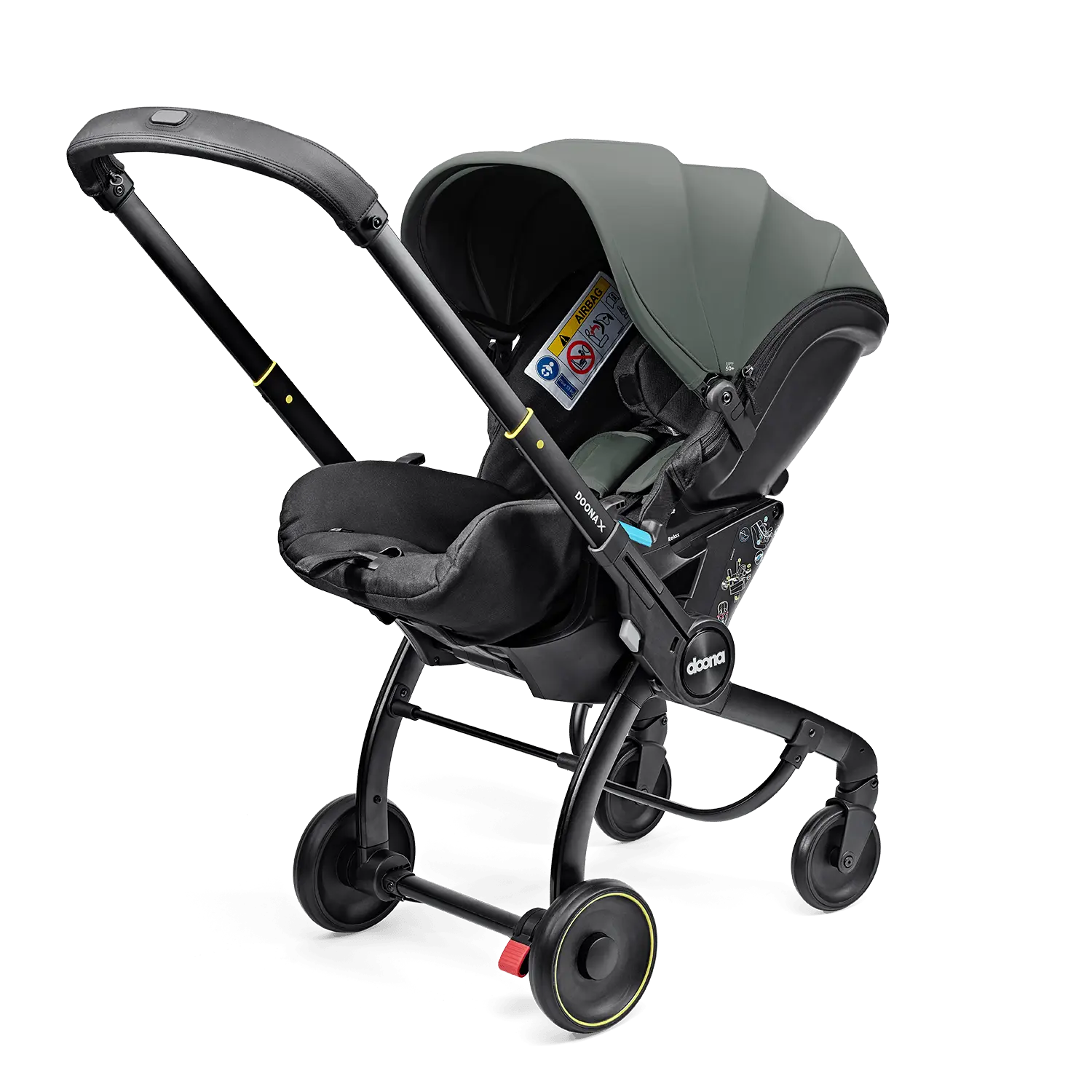 Doona X Autosedačka s integrovaným podvozkom Slate Green