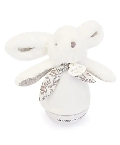 DouDou et Compagnie Hudobné nočné svetlo Zajačik biely