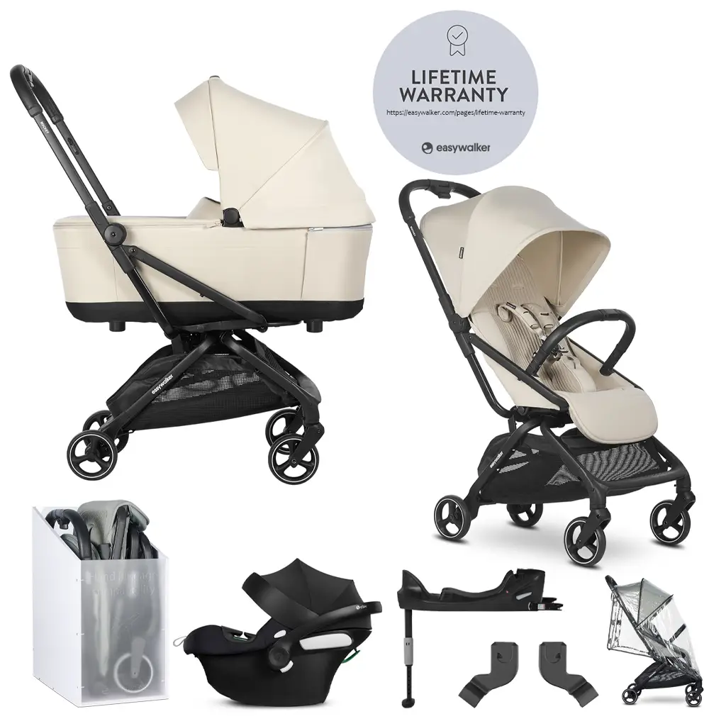 EASYWALKER SET Kočík kombinovaný 4v1 Rockey S Bright Taupe + CYBEX Aton B2 i-Size + základňa