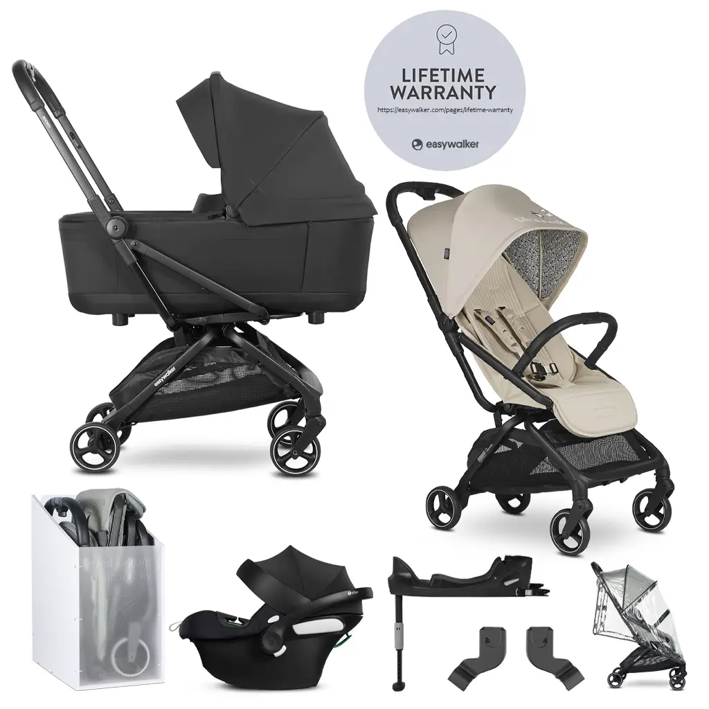 EASYWALKER SET Kočík kombinovaný 4v1 Rockey S Peanuts Easy + CYBEX Aton B2 i-Size + základňa