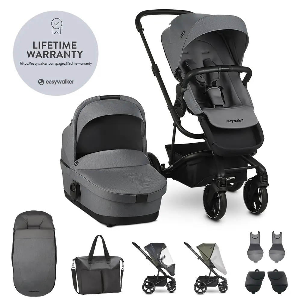 EASYWALKER Set XXL kočík kombinovaný Harvey3 Fossil Grey s príslušenstvom