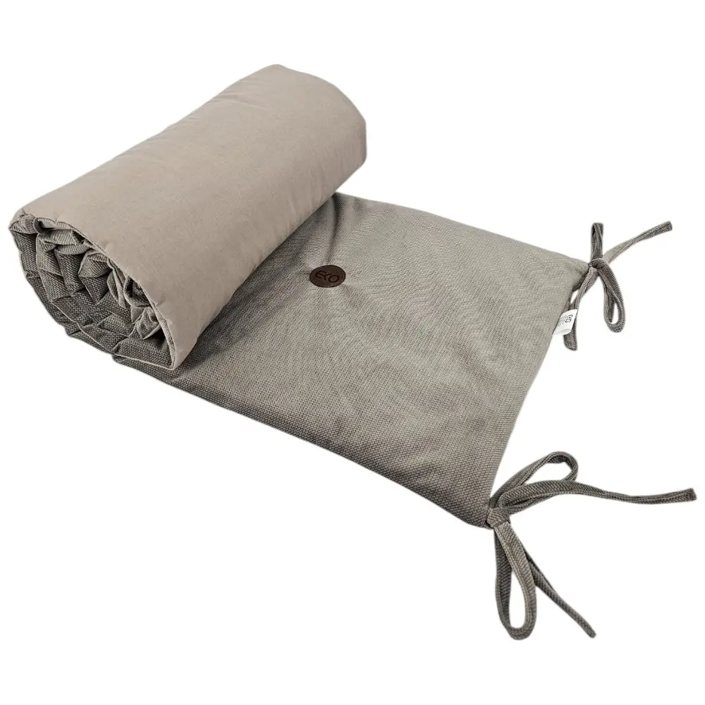 EKO Mantinel do postýlky bavlněný Velvet Dark Beige 180cm
