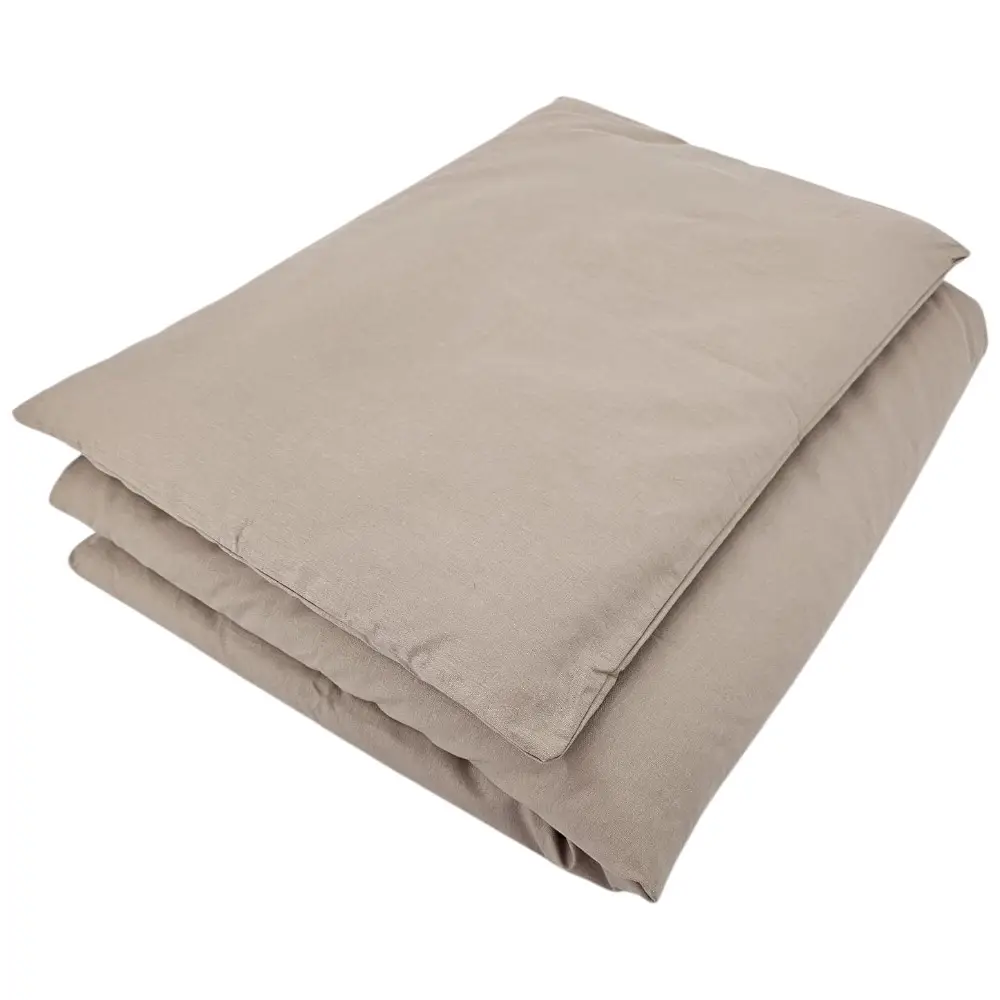 EKO Obliečky do detskej postieľky 2dielne bavlnené Dark Beige 40x60cm, 90x120cm