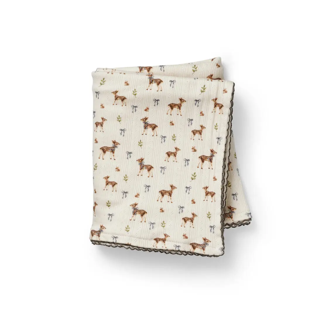Elodie Details Bavlnená pletená deka Pointelle Blanket Elodie Details - Bluebow Bambi