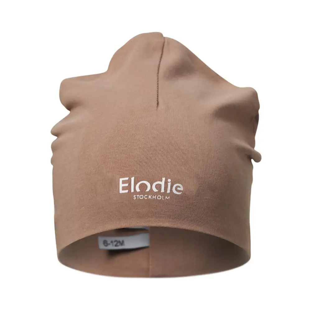Elodie Details Bavlnená čiapka Logo Beanies - Soft Terracotta 6-12 mesiacov