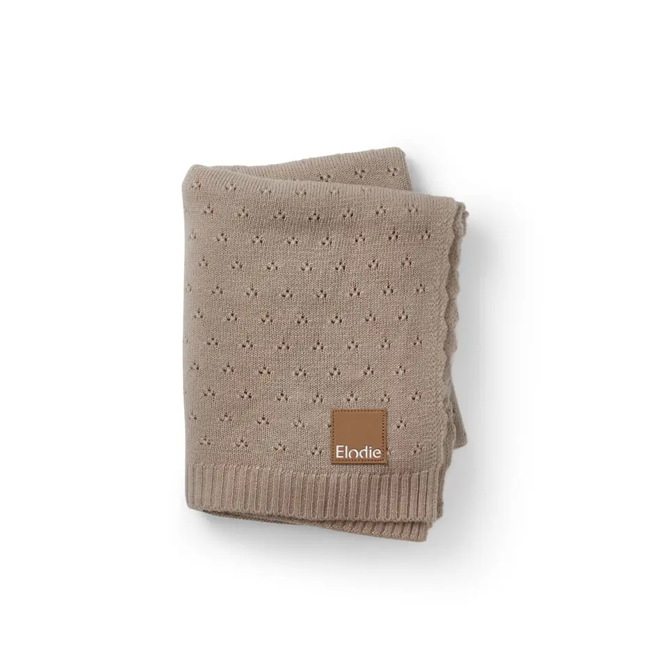 Elodie Details Pletená deka - Pointelle Blanket - Tender Taupe