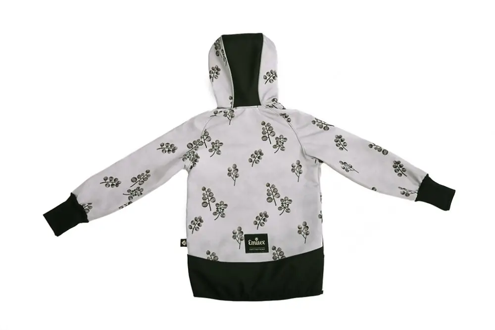 Emitex Detská Soft bunda Grey Blooms