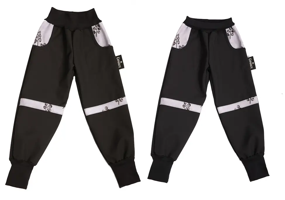 Emitex Detské Soft nohavice Grey Blooms