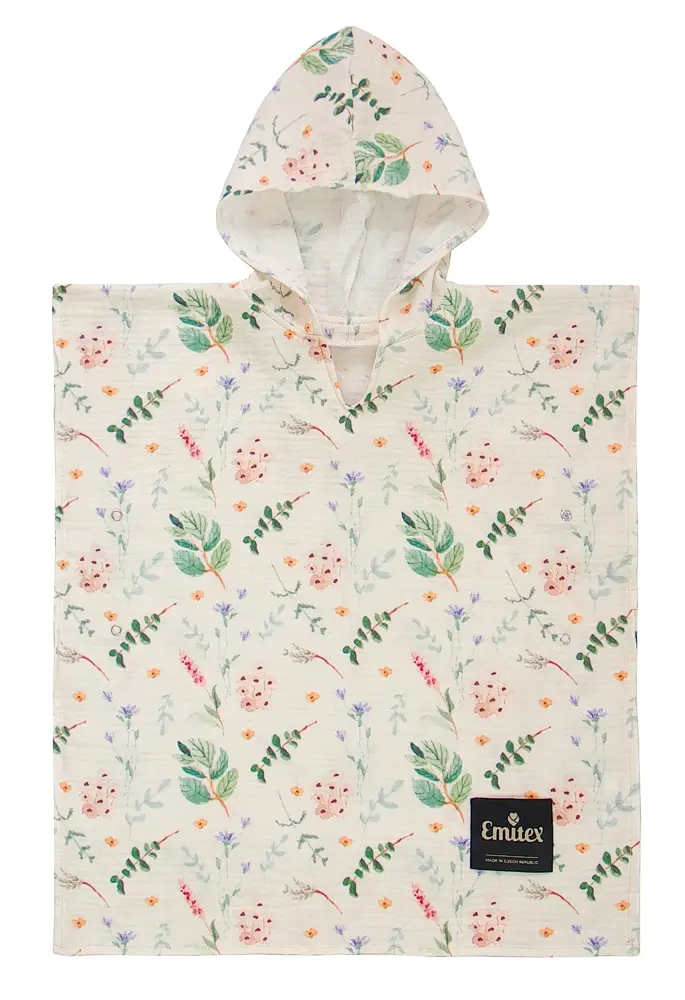 Emitex Mušelínové pončo Forest Blossom