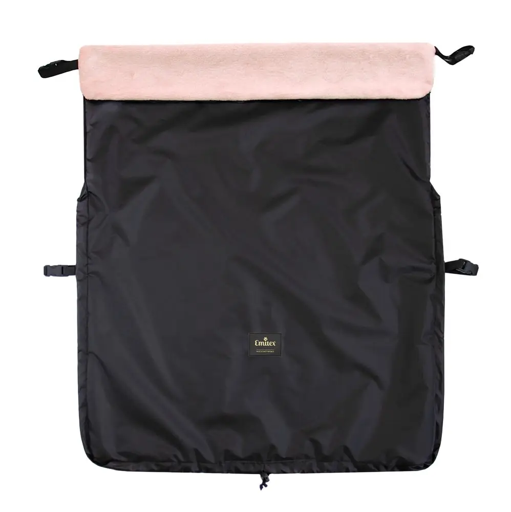 Emitex Nepadacia deka čierna + velvet svetlo ružová