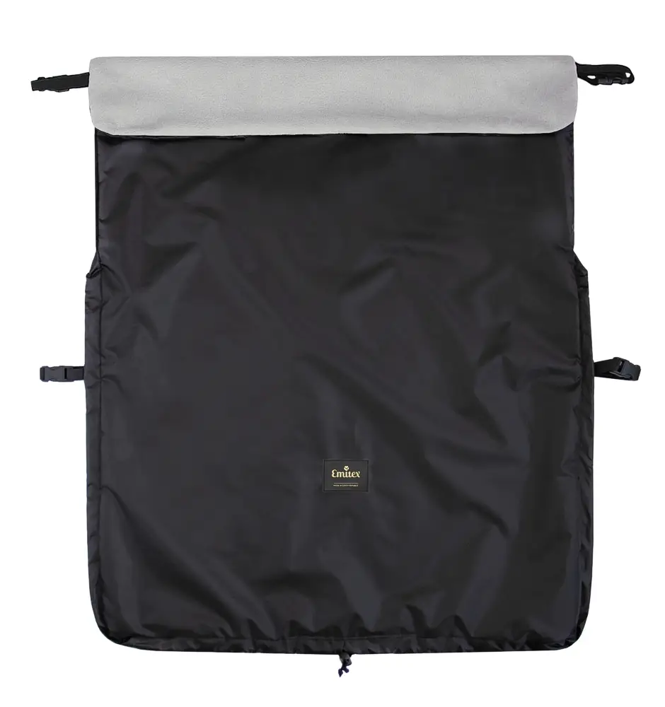 Emitex Nepadacia deka čierna + velvet svetlo šedá