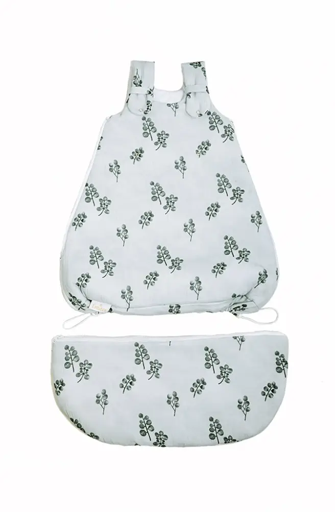 Rostoucí spací pytel mušelín Grey Blooms