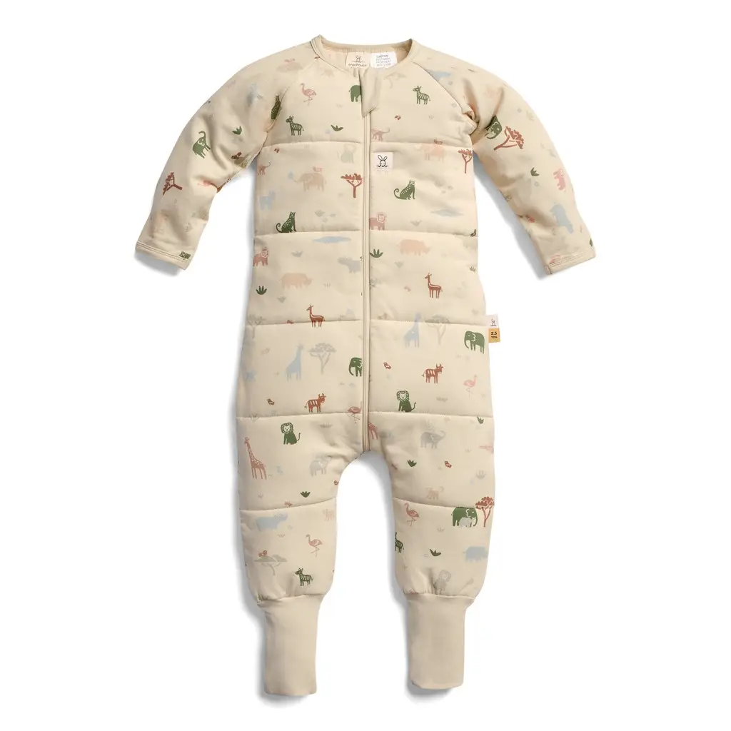 ERGOPOUCH Overal na spanie organická bavlna Onesie Savannah 6-12 m, 2,5 tog