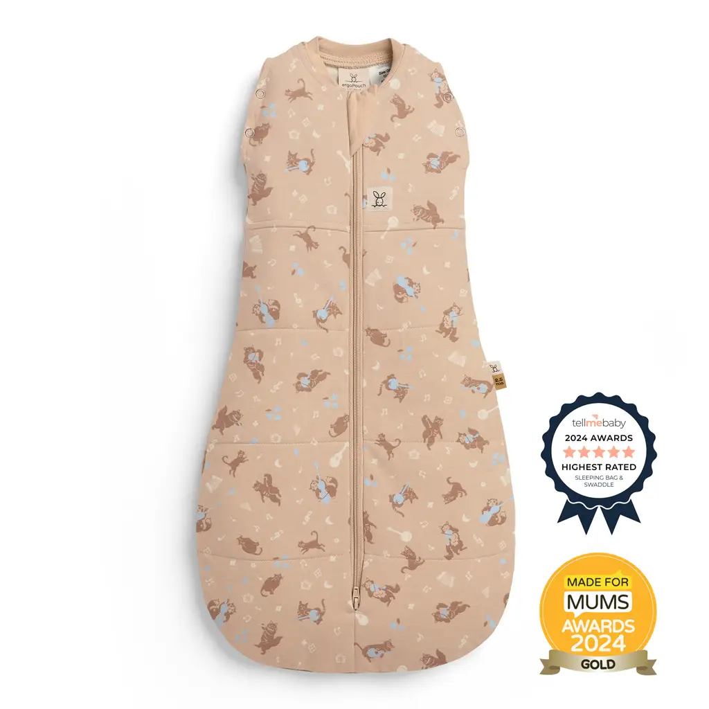 ERGOPOUCH Zavinovačka a vak na spanie 2v1 Cocoon Melody  3-6m, 6-8kg, 2,5tog