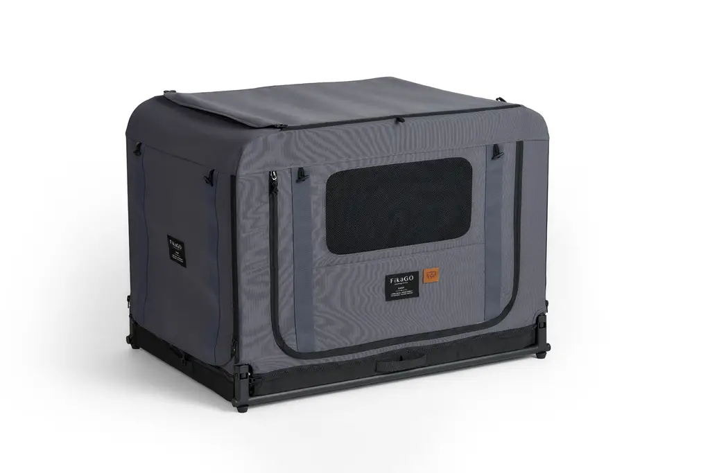 FIKAGO Skladacia kennel prepravka Queen L Grey