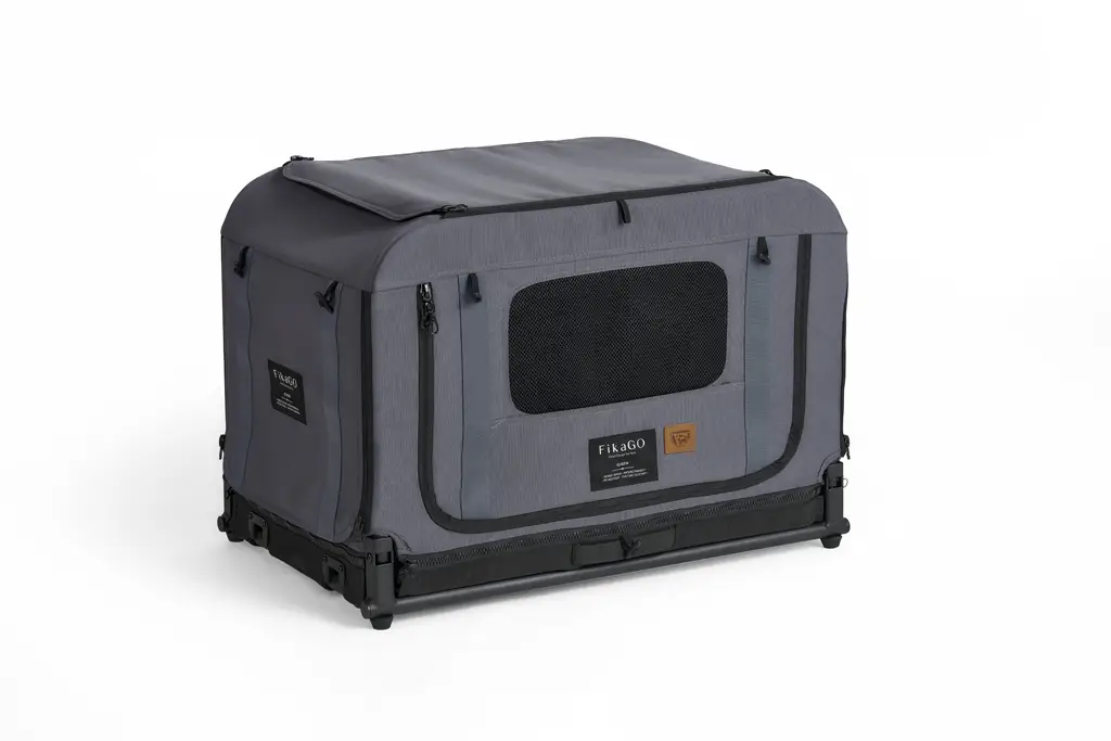 FIKAGO Skladacia kennel prepravka Queen S Grey