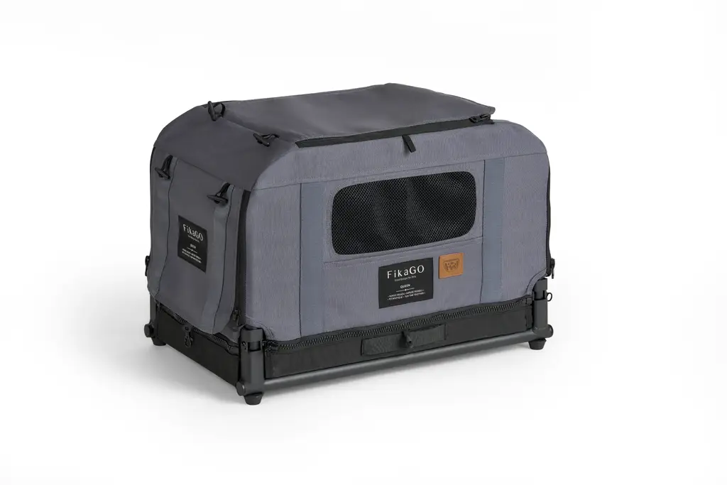 FIKAGO Skladacia kennel prepravka Queen XS Grey
