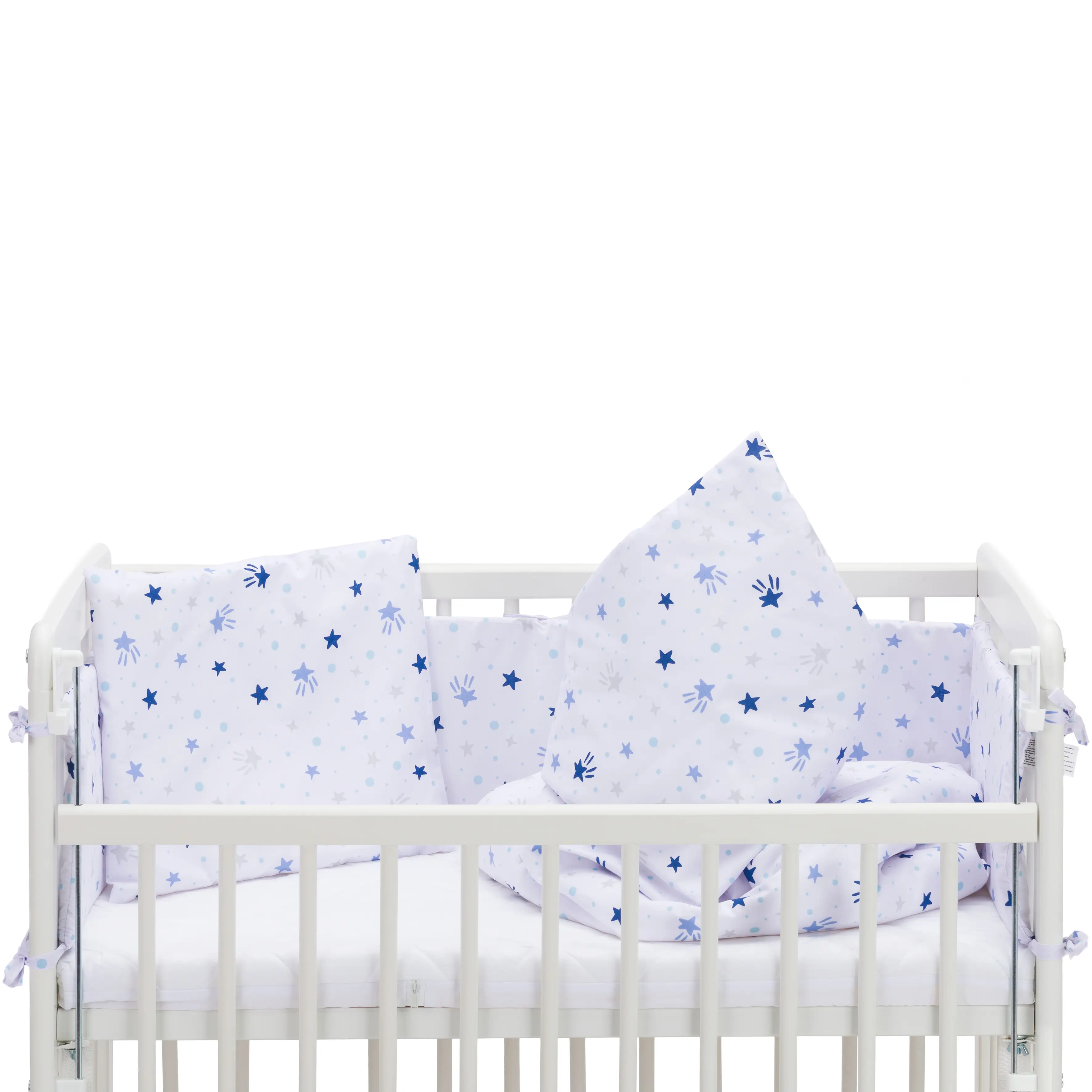 Fillikid Posteľná súprava Luxe stars white/blue + matrac