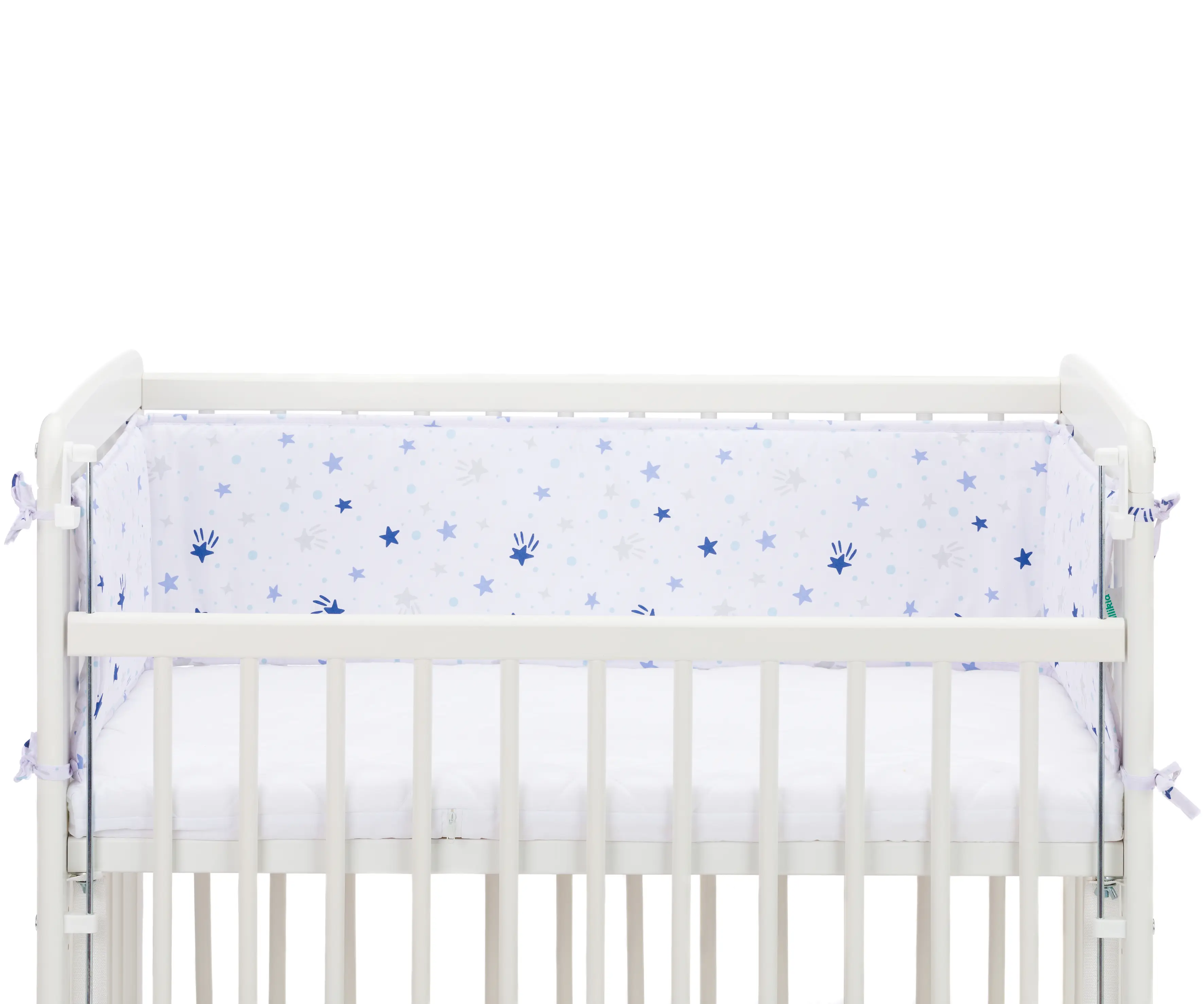 Fillikid Mantinel do prístavnej postieľky stars white/blue 175x26 cm