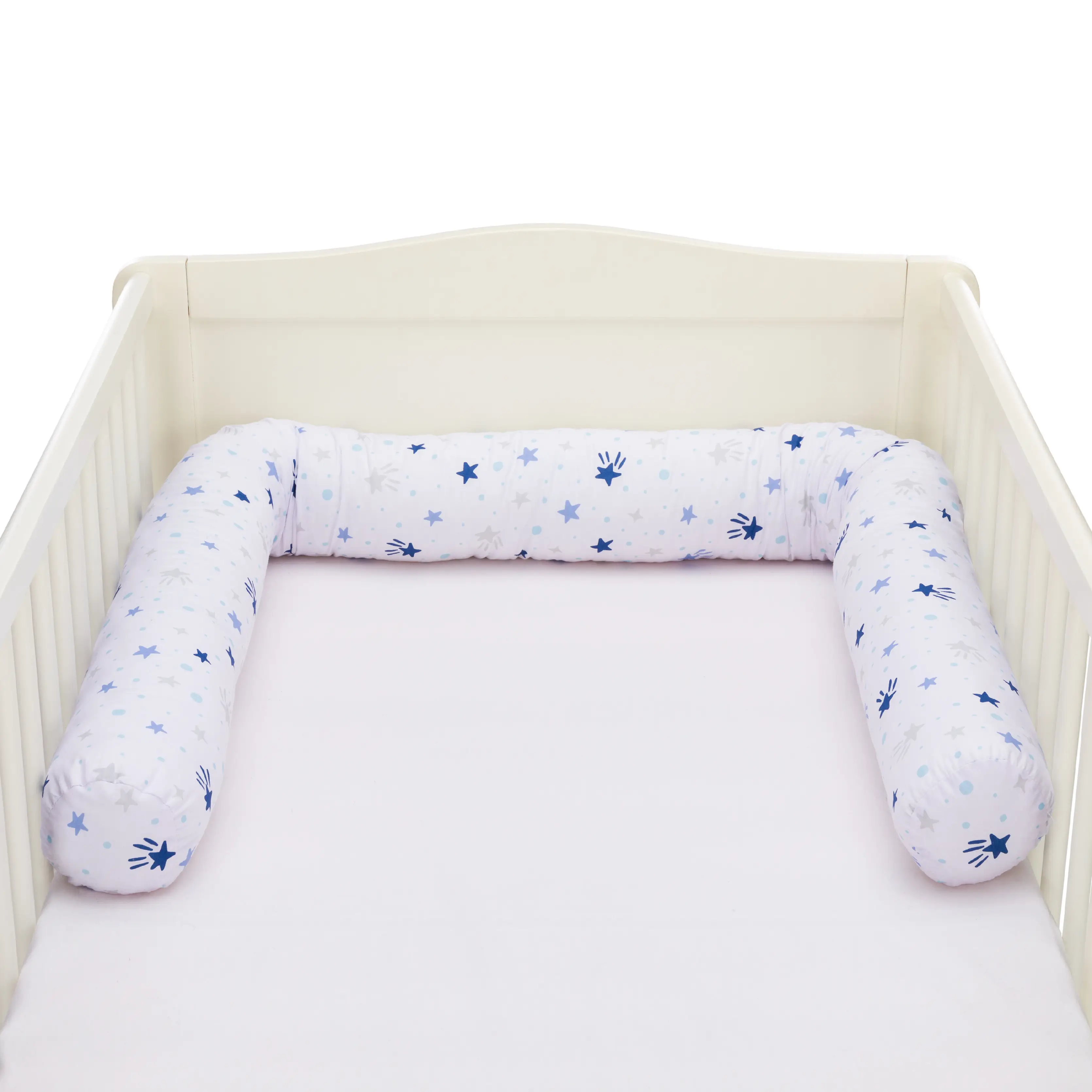 Fillikid Mantinel válec do postieľky Jersey stars white/blue 190 cm