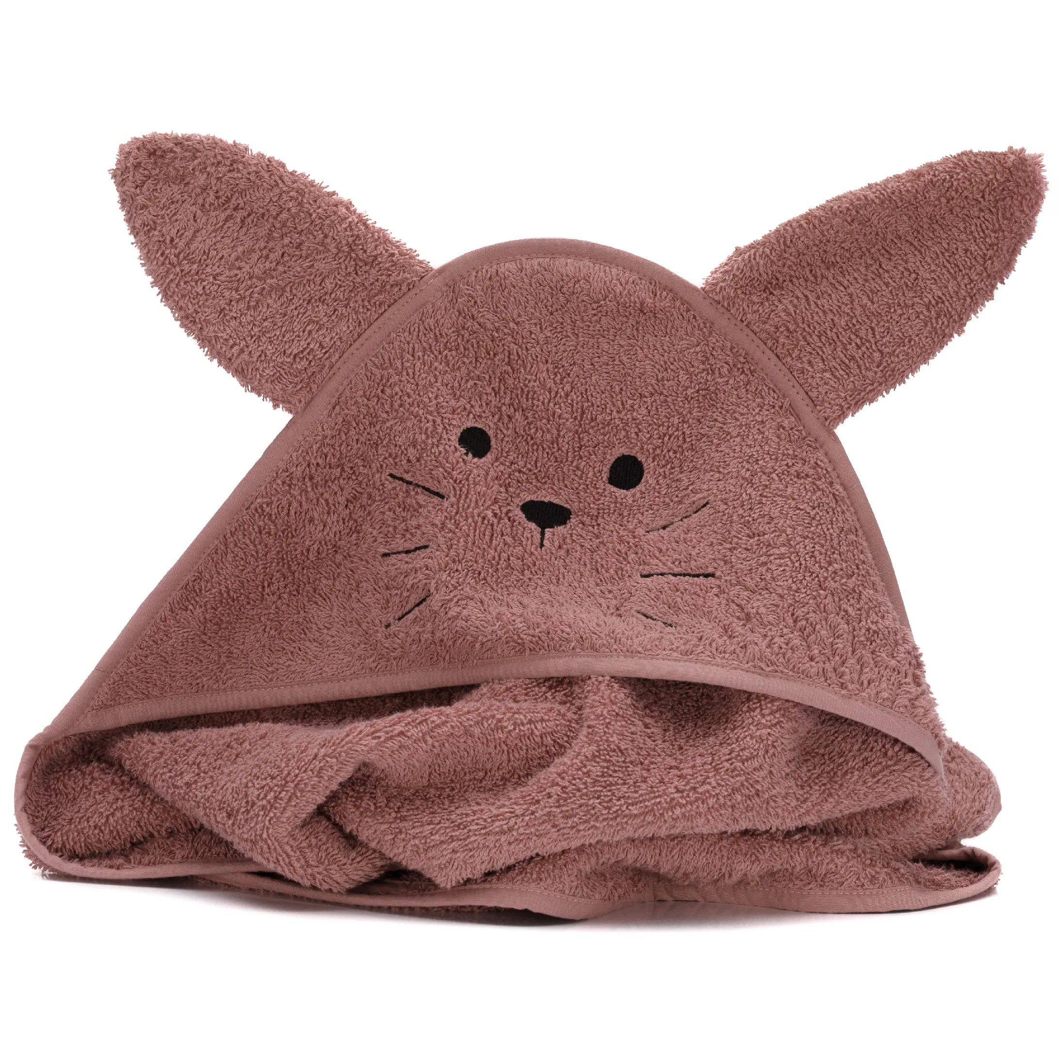 Fillikid Osuška s kapucňou rabbit pink 75x75cm
