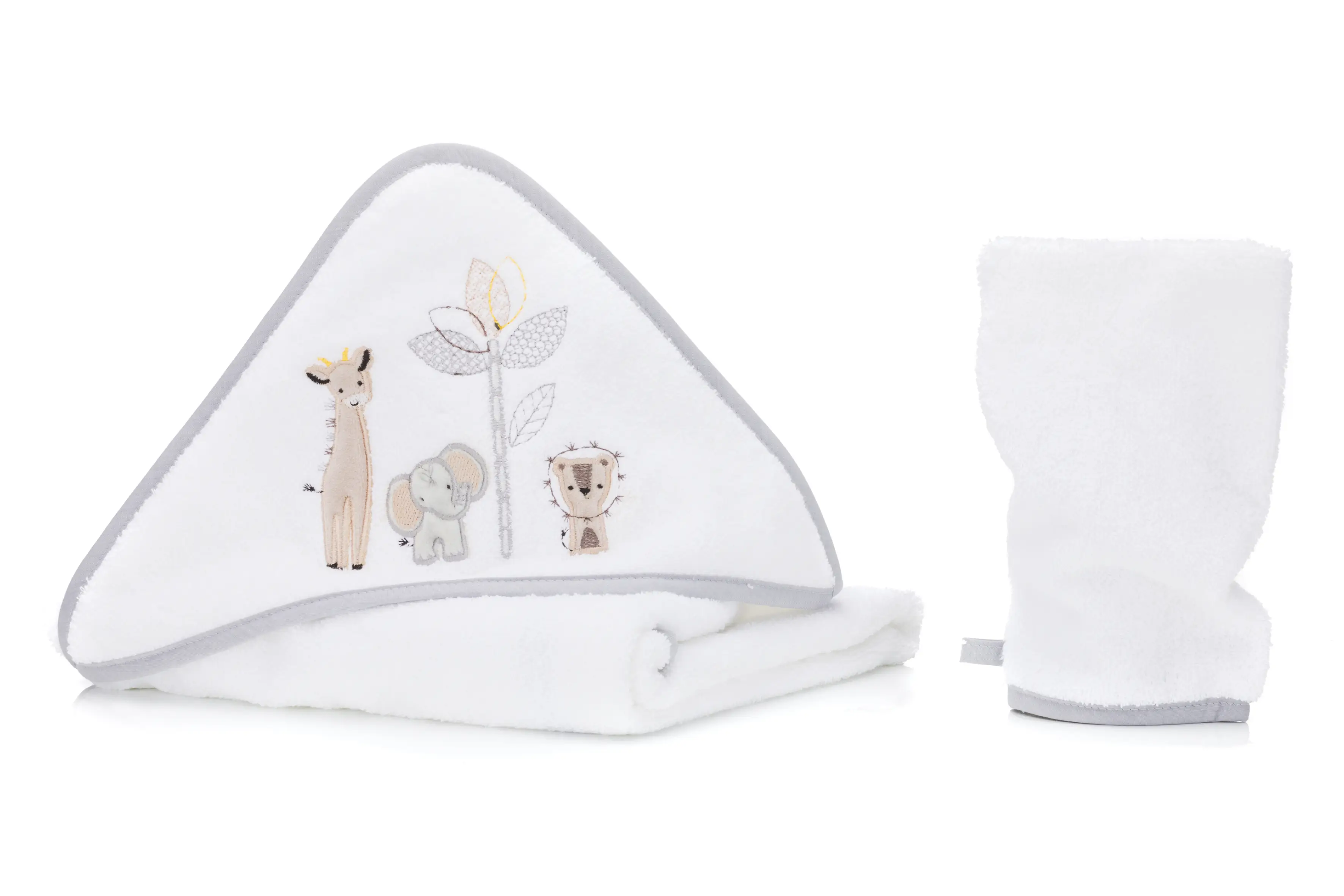 Fillikid osuška s kapucňou+ žinka safari white