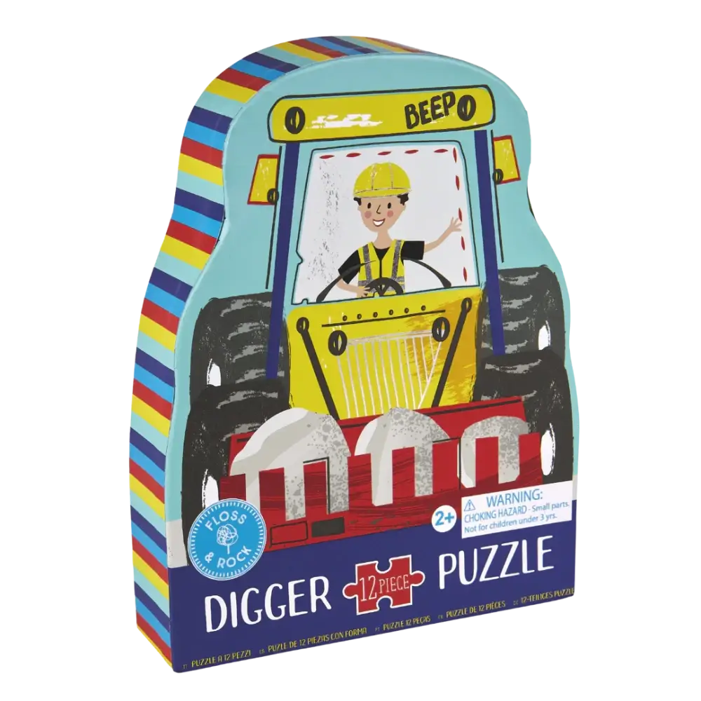 Floss&Rock Tvarované puzzle v tvarovanej krabičke – Stavba