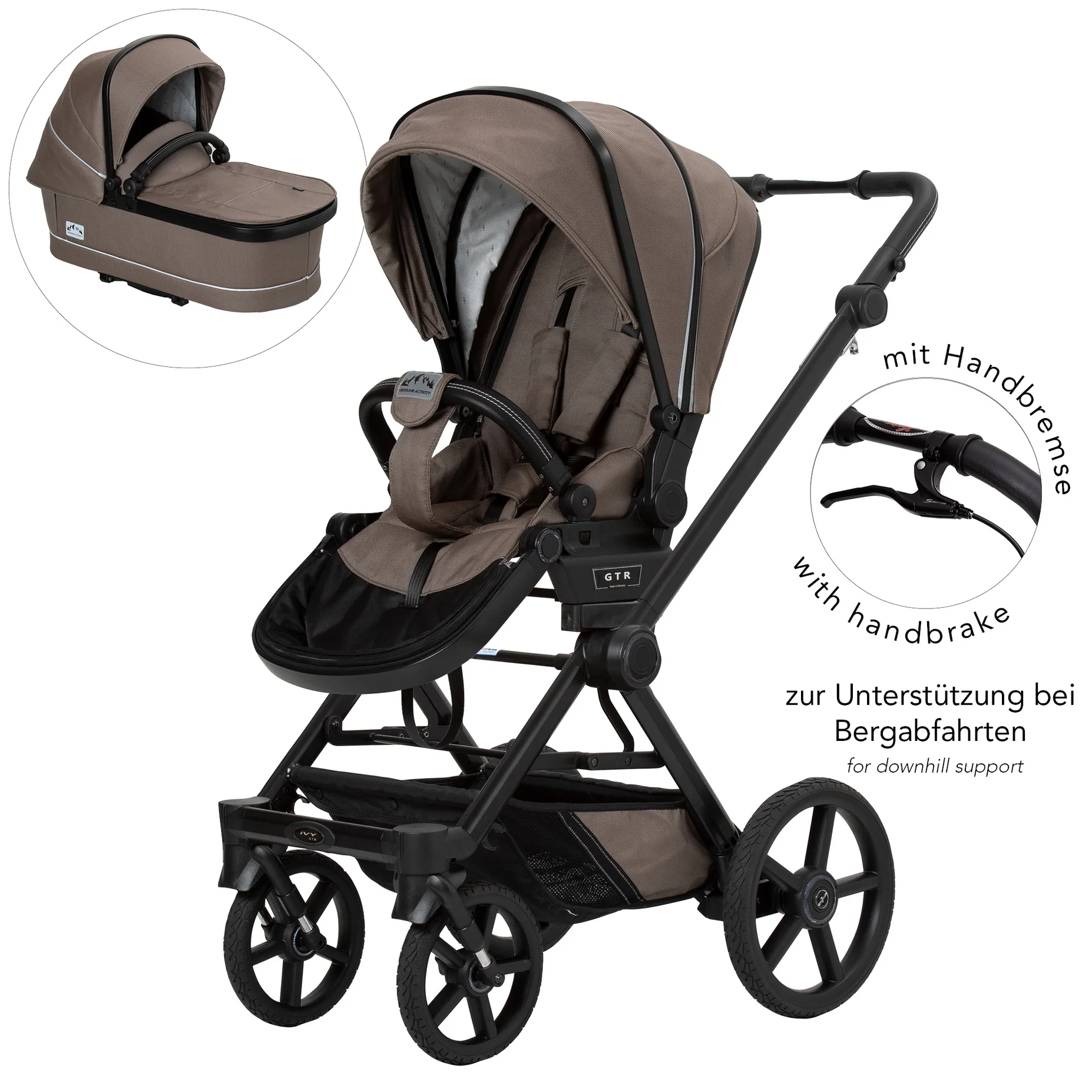 Hartan IVY GTR Outdoor Kombinovaný kočík s ručnou brzdou 701 Toffee