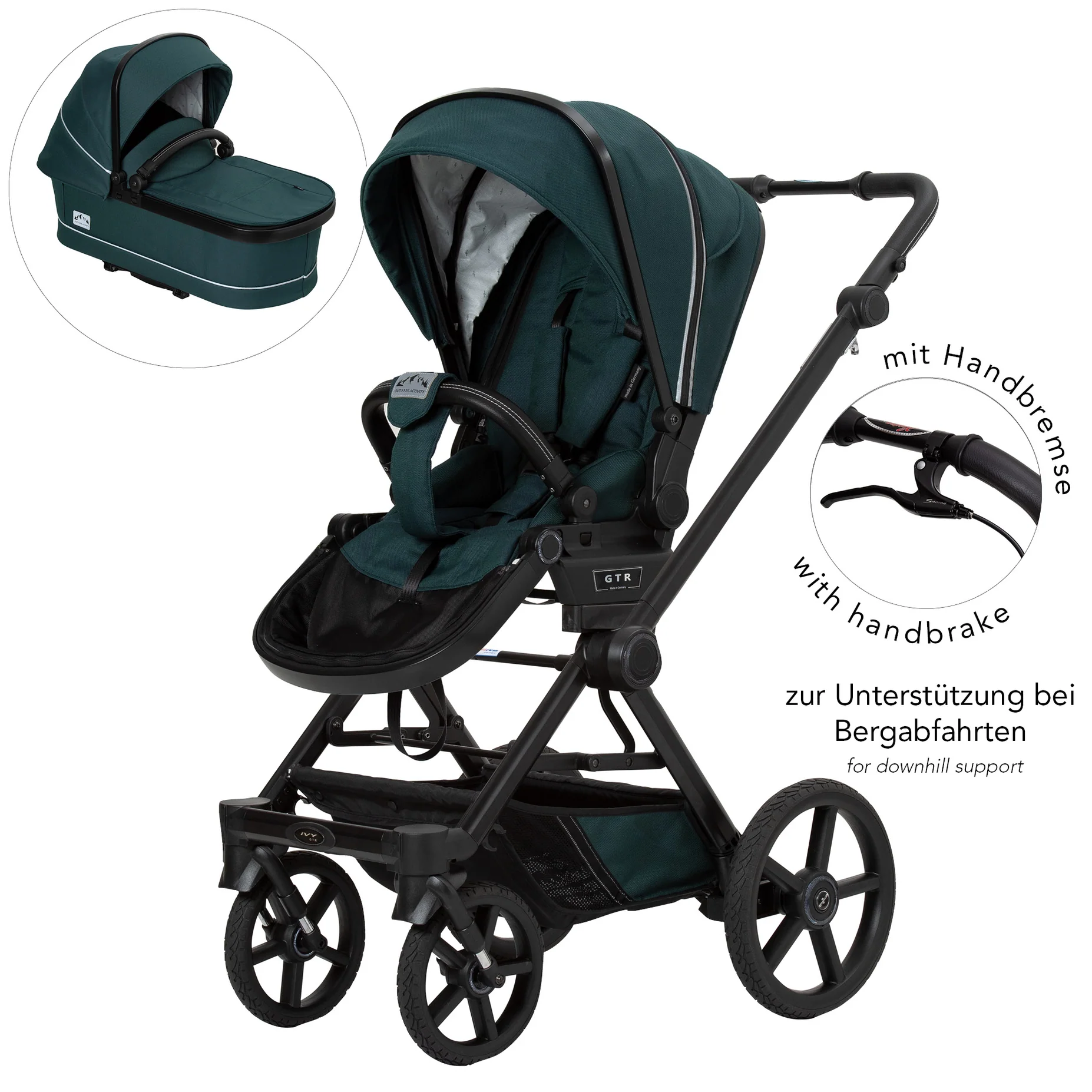 Hartan IVY GTR Outdoor Kombinovaný kočík s ručnou brzdou 702 Leaf