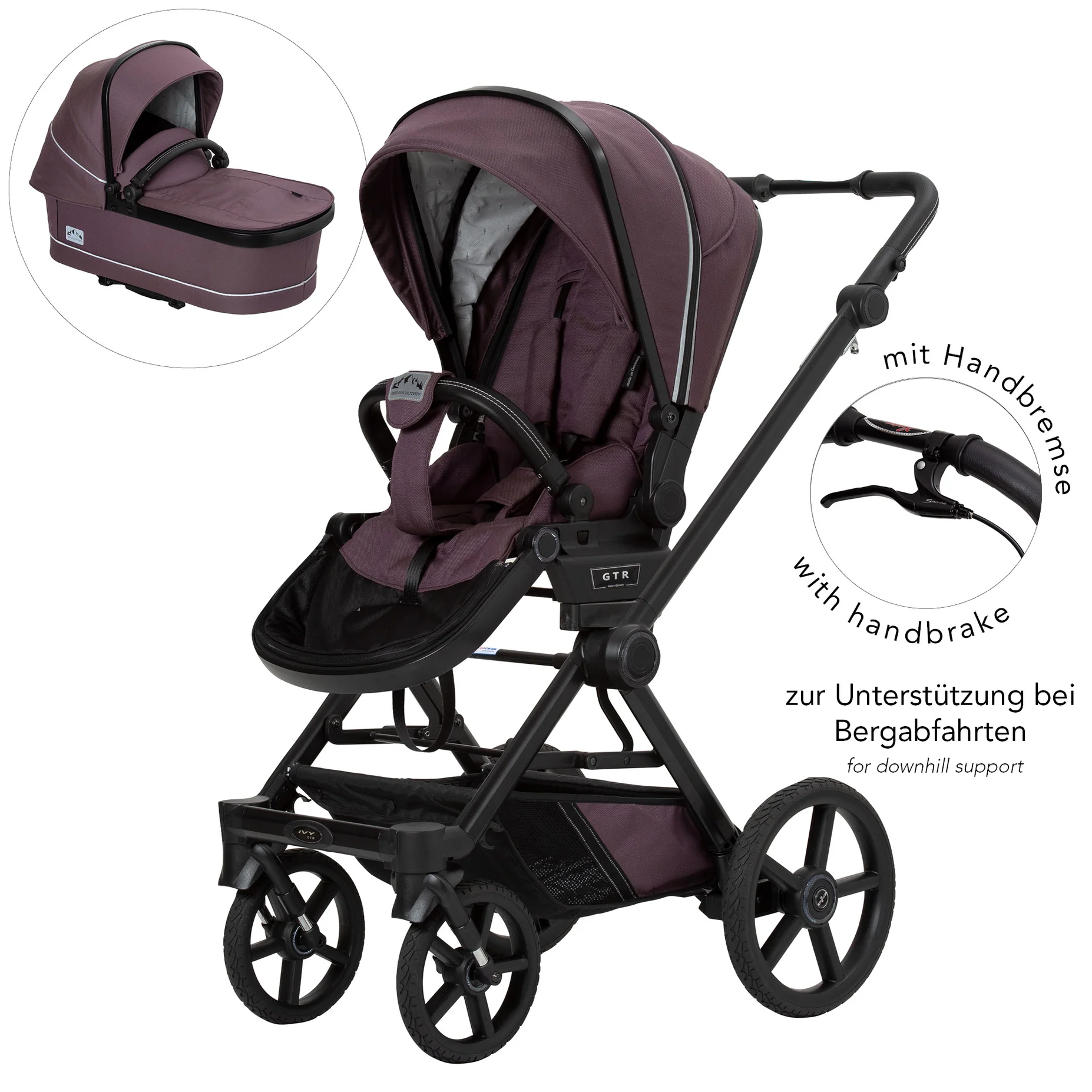 Hartan IVY GTR Outdoor Kombinovaný kočík s ručnou brzdou 703 Amethyst