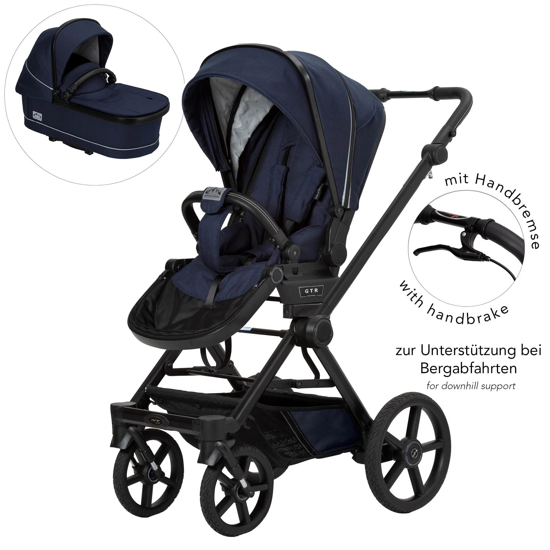 Hartan IVY GTR Outdoor Kombinovaný kočík s ručnou brzdou 704 Saphir