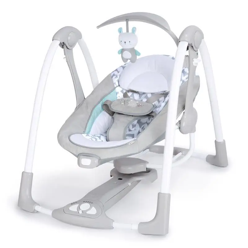 INGENUITY Hojdačka konvertibilná vibrujúca s melódiou Raylan 2v1, 0m+ do 9 kg