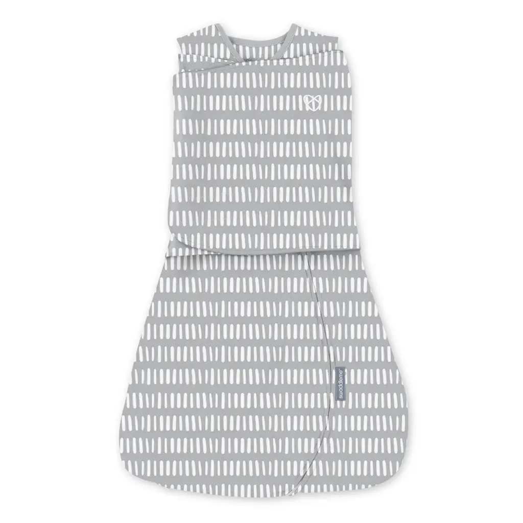 INGENUITY Zavinovačka bavlnená ulitka konvertibilná s voľným rukávom TOG 1 SwaddleMe™ Grey 3m+
