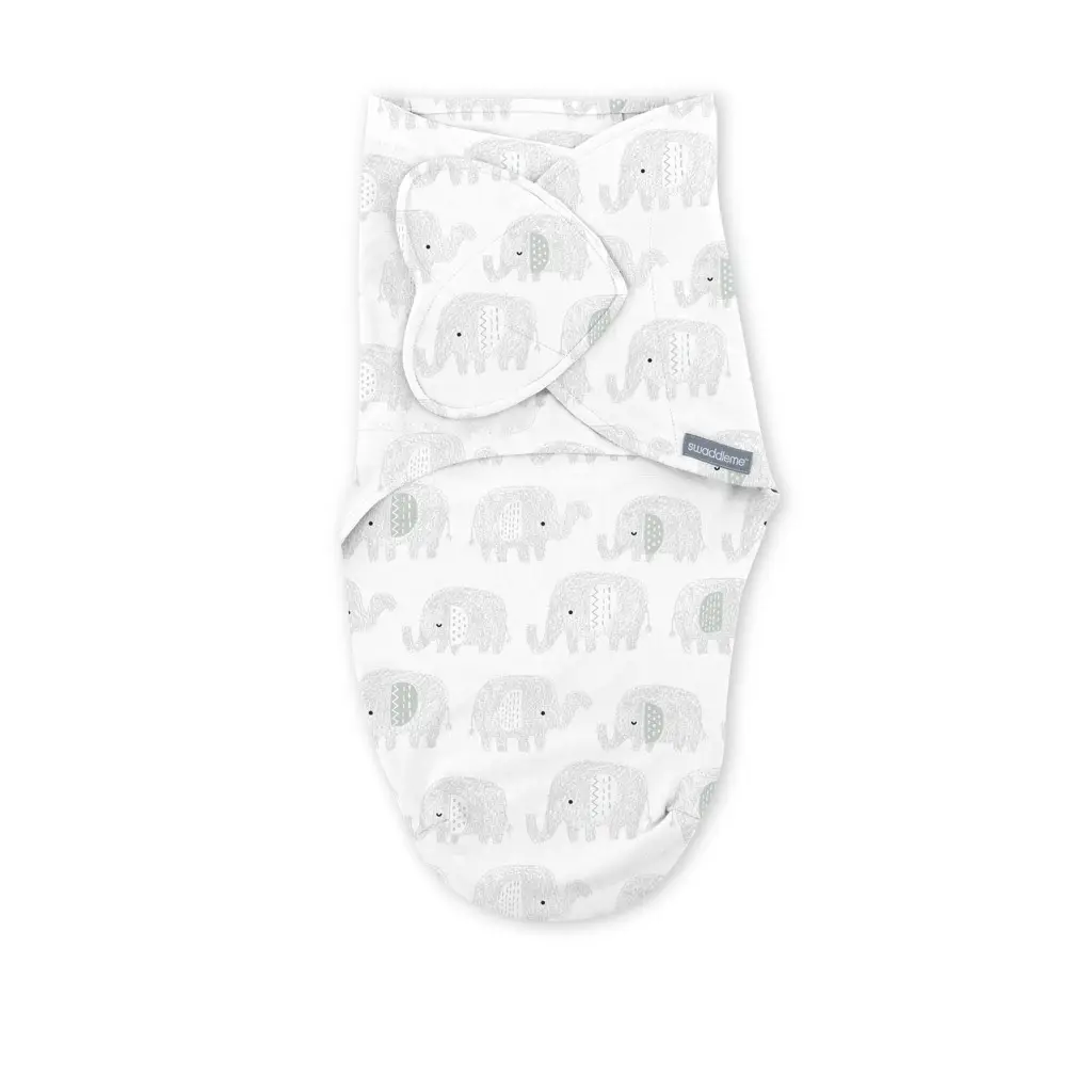 INGENUITY Zavinovačka SwaddleMe™ Ulitka bavlna 1 TOG 0-3m Elephant