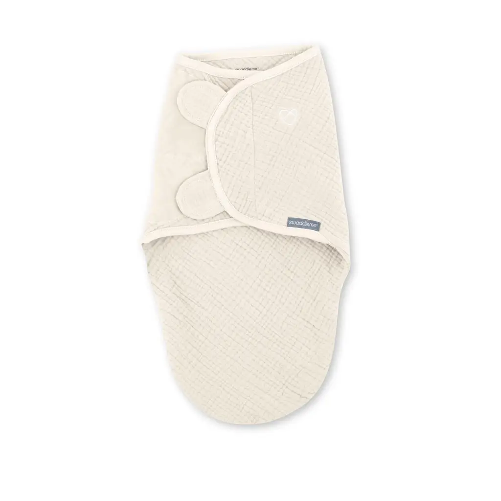 INGENUITY Zavinovačka SwaddleMe™ Ulitka mušelínová 1,5 TOG 0-3m Cream