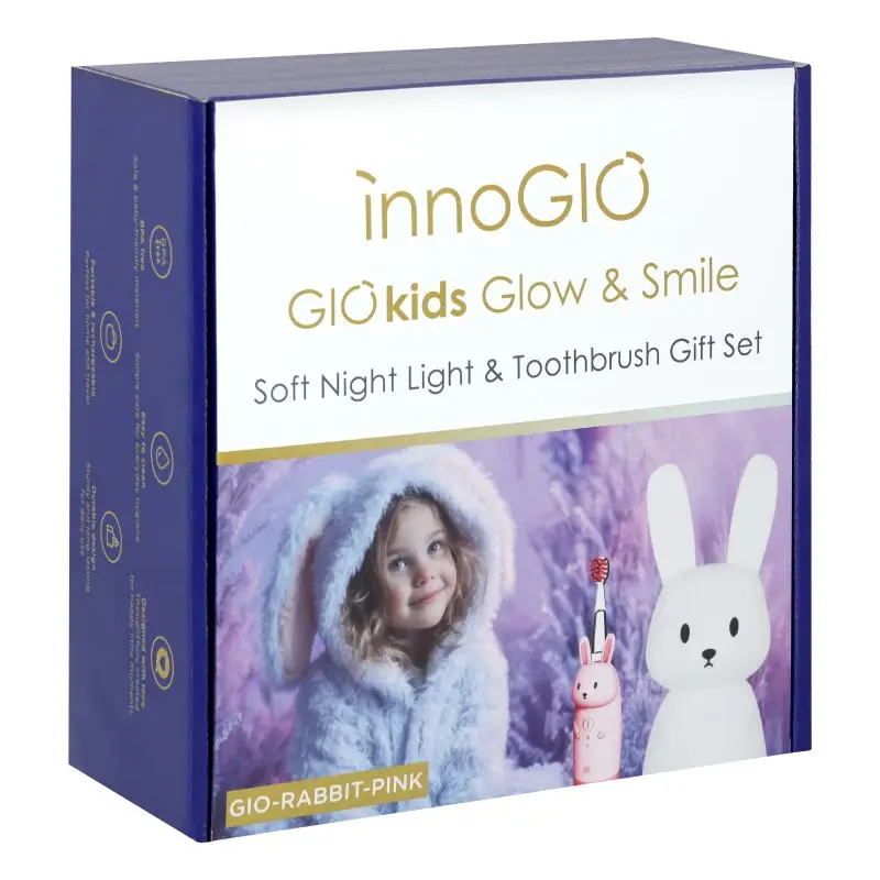 innoGIO RABBIT set Pink (lampička + sonická zubná kefka)