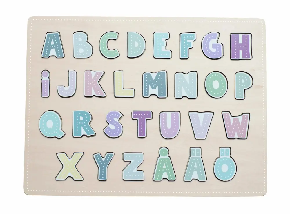 JaBaDaBaDo Drevené puzzle – Abeceda (ABC)