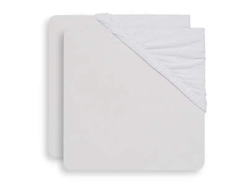 Jollein Prostěradlo napínací 40/50 x 80/90 cm 2 ks White